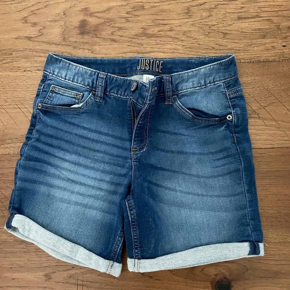 Girls justice jean shorts